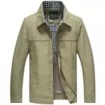 nouveau boss veste reflete hommes confiance col haut fly green